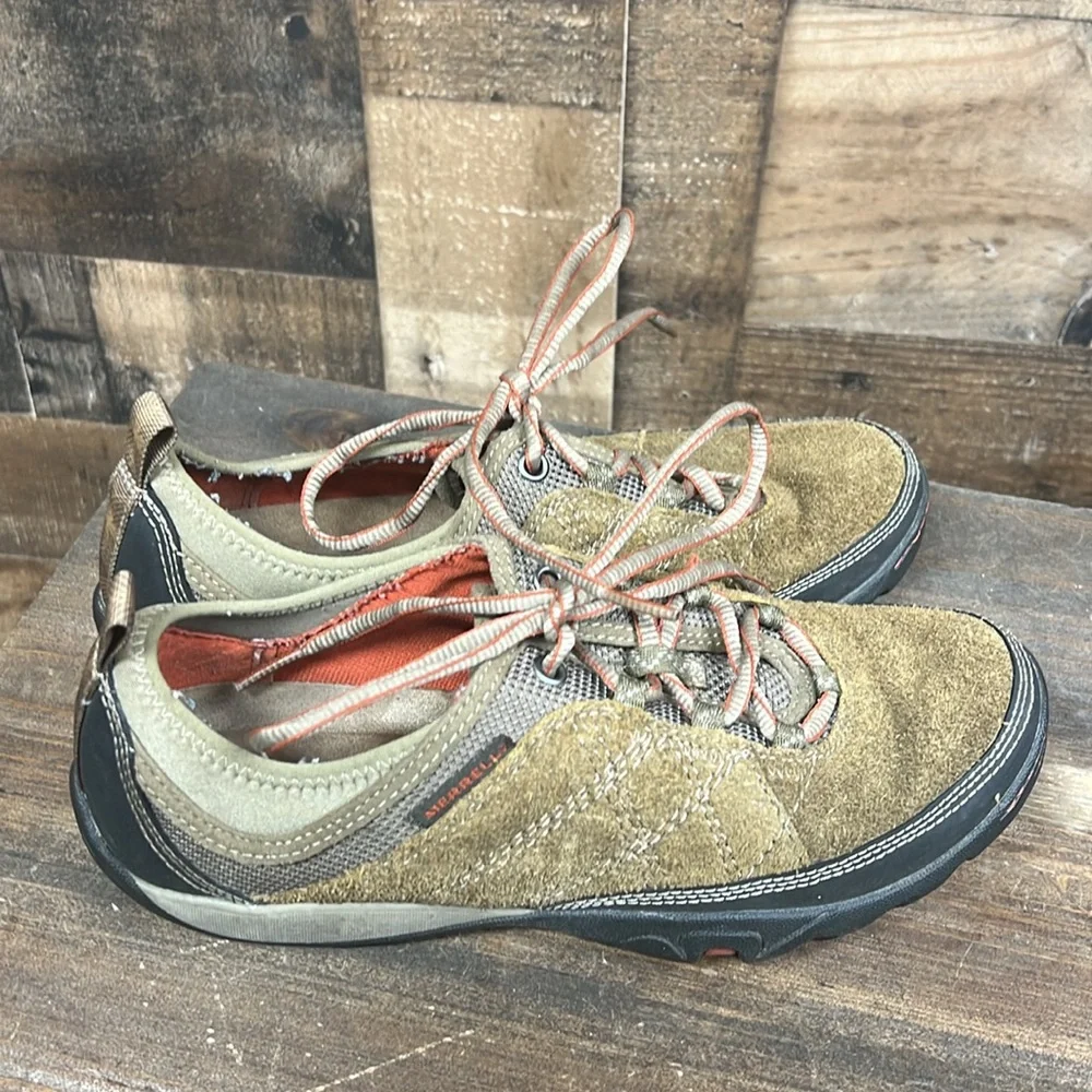 MERRELL Kangaroo Mimosa Rough Leather Glee‎ Hiking Trail Shoes Women's Size 7